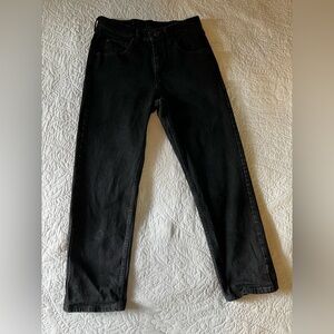 Wrangler Black Straight Denim Jeans